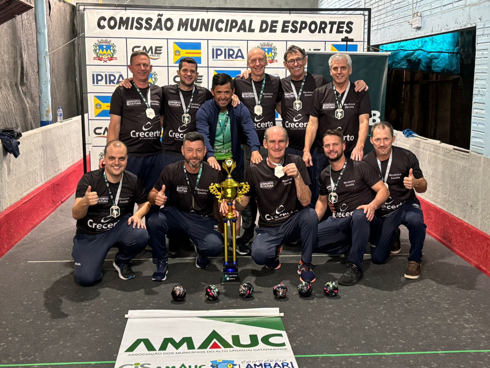 Bocha de Concórdia é tricampeã intermunicipal